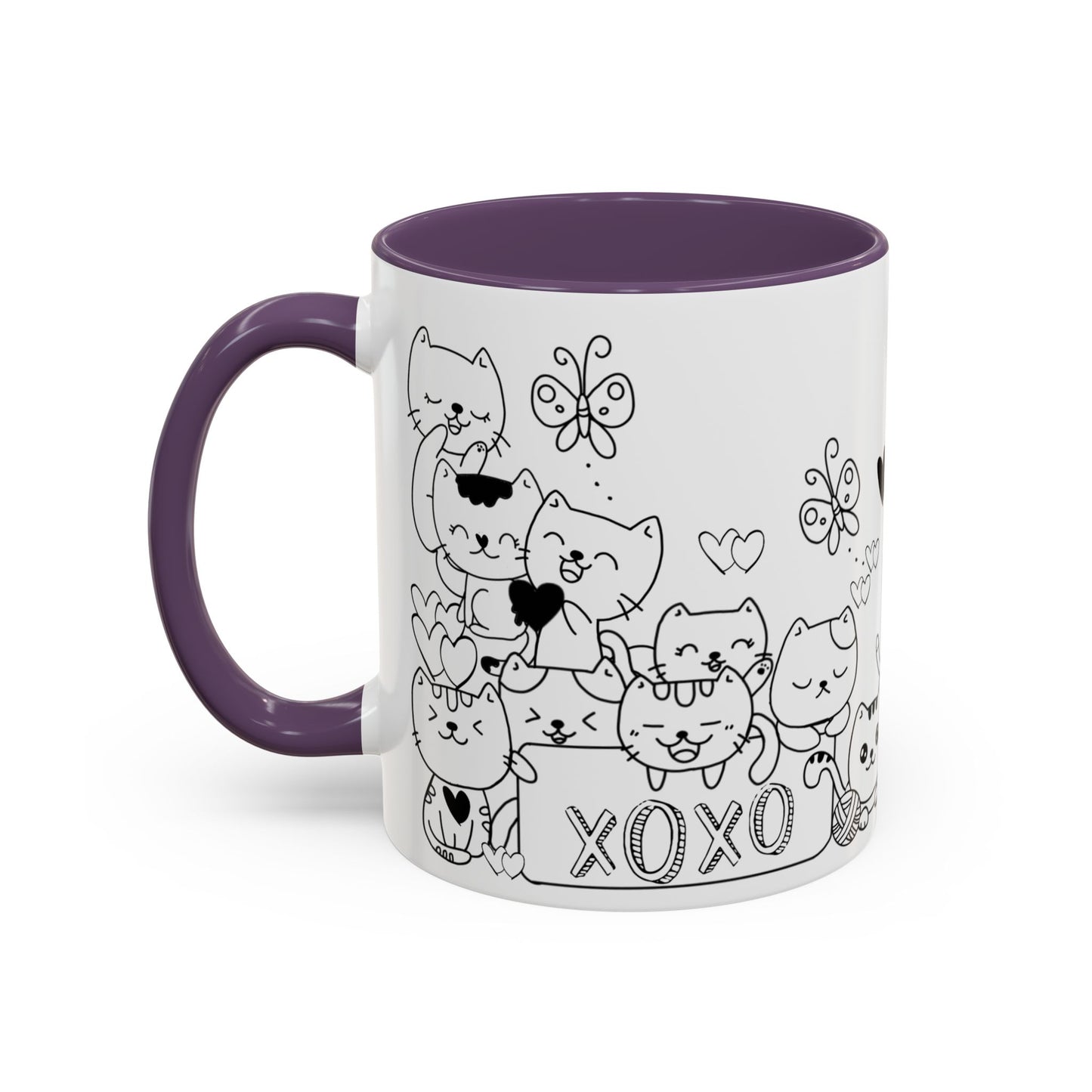 Coffee Mug - Valentine's Day Cat Love Mug for Cat Lovers