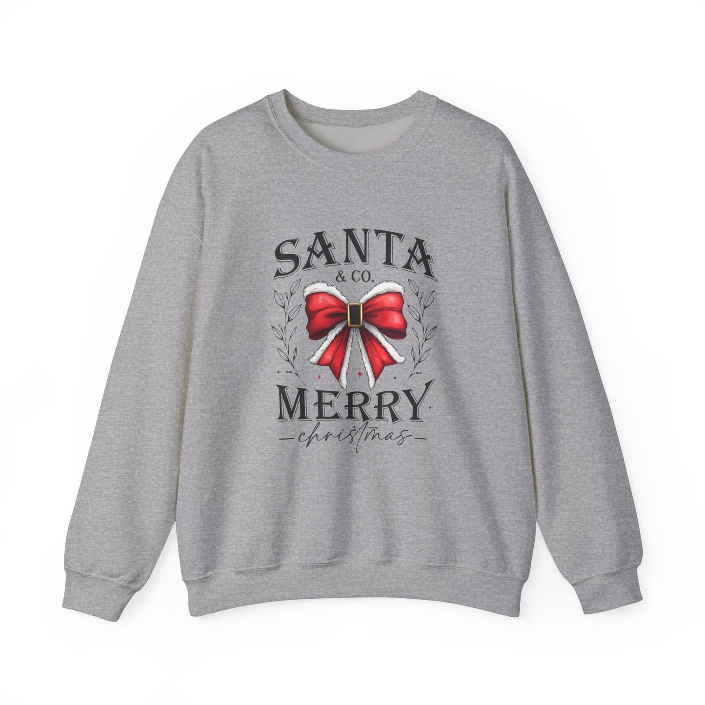 Merry Christmas Bow Sweatshirt - Unisex Heavy Blend Crewneck Sweatshirt - sizes S - 5X
