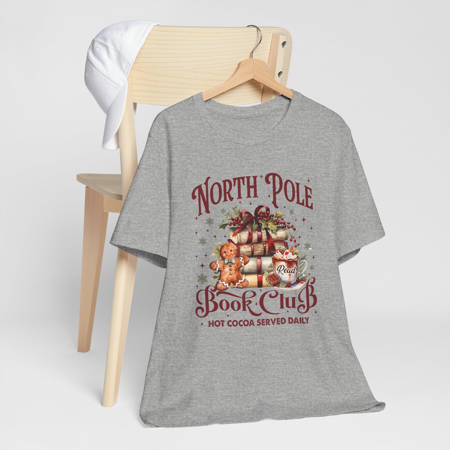 North Pole Book Club Unisex Jersey Short Sleeve Tee - size S - 3X