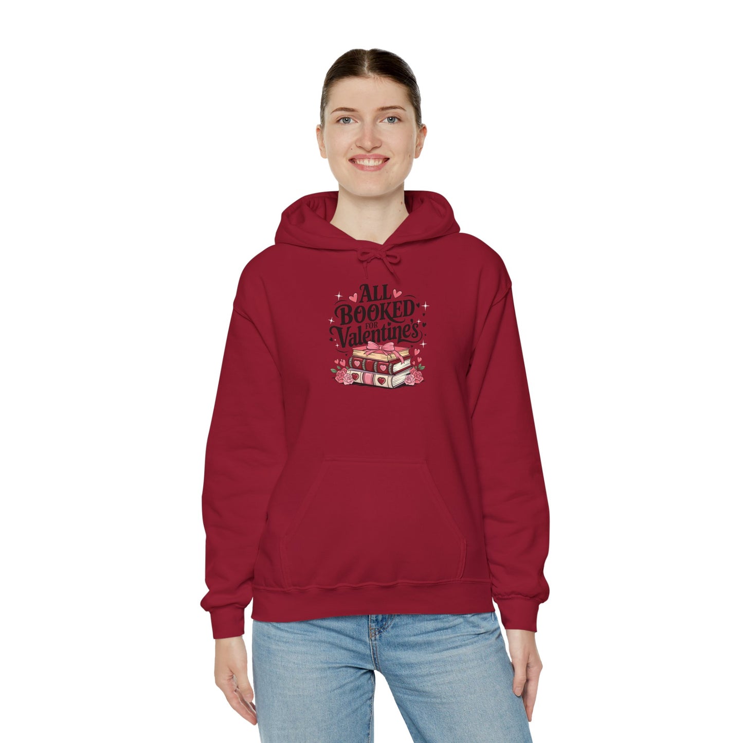 Valentine's Day All Booked Unisex Hooded Sweatshirt