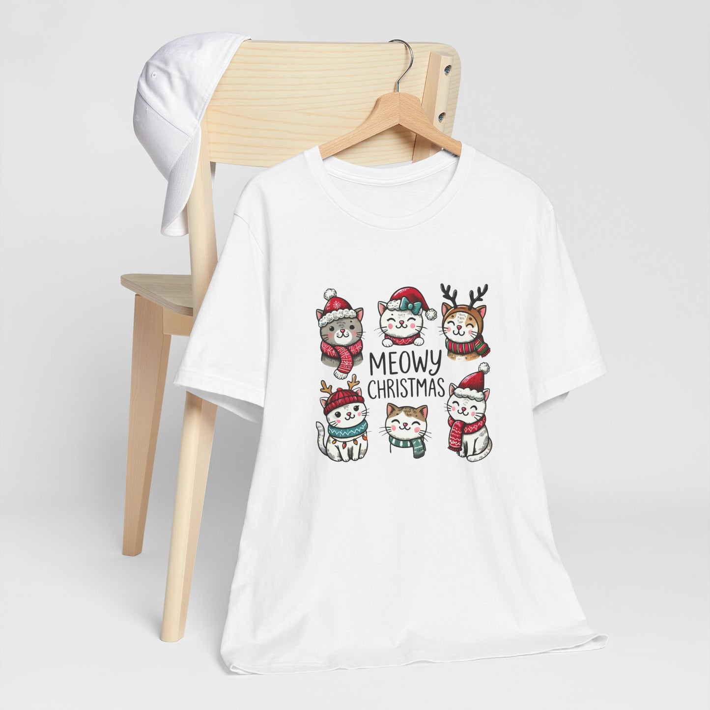 Meowy Christmas Unisex Jersey Short Sleeve Tee - size S - 3X