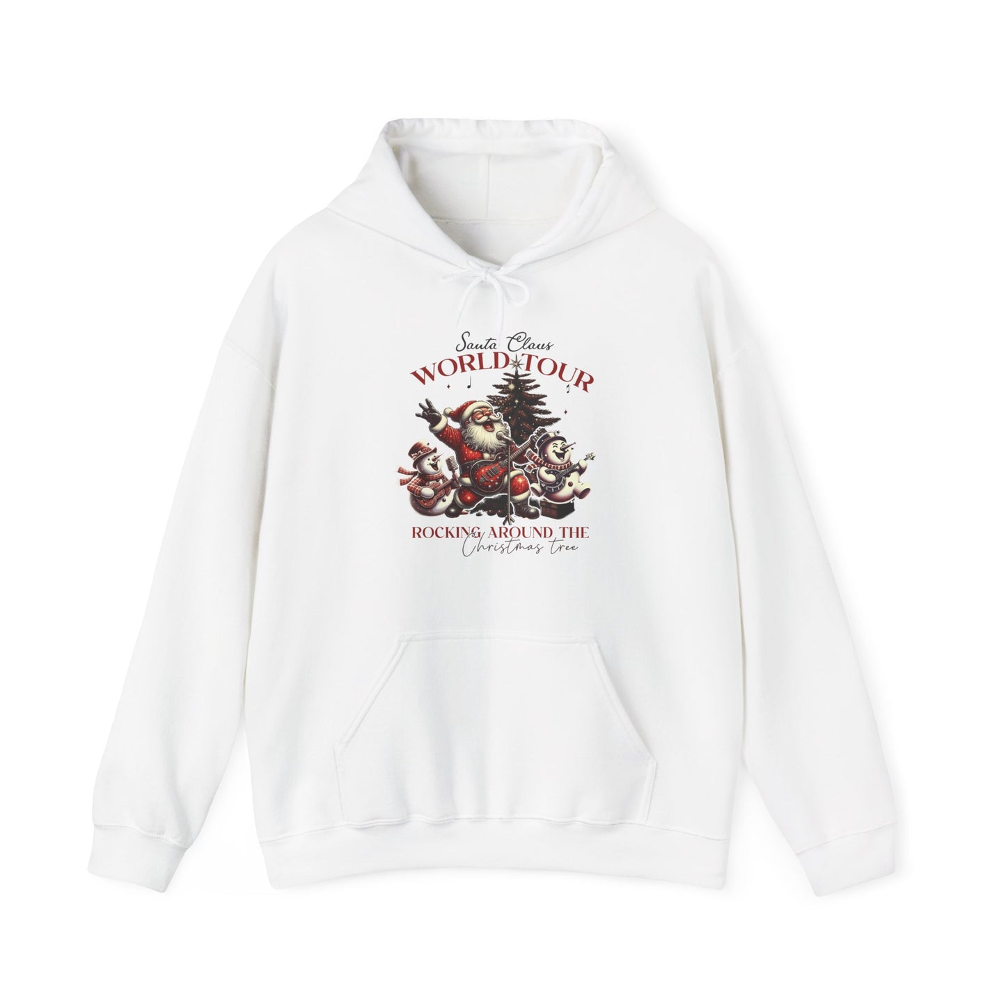 Santa Rocking around the Christmas Tree Unisex Heavy Blend™ Hooded Sweatshirt - sizes S - 5X