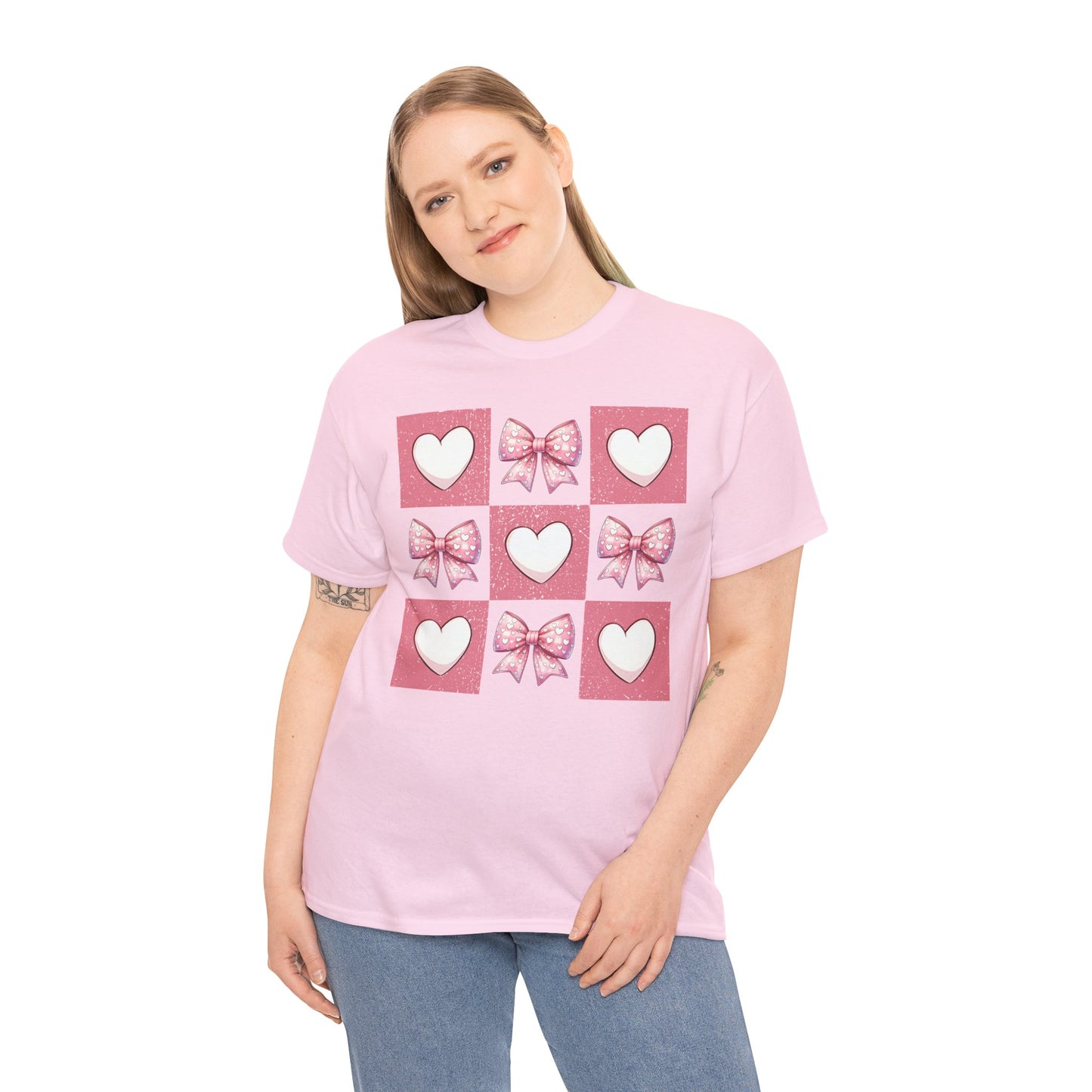 Hearts and Bows Unisex Heavy Cotton Tee - sizes S - 5X