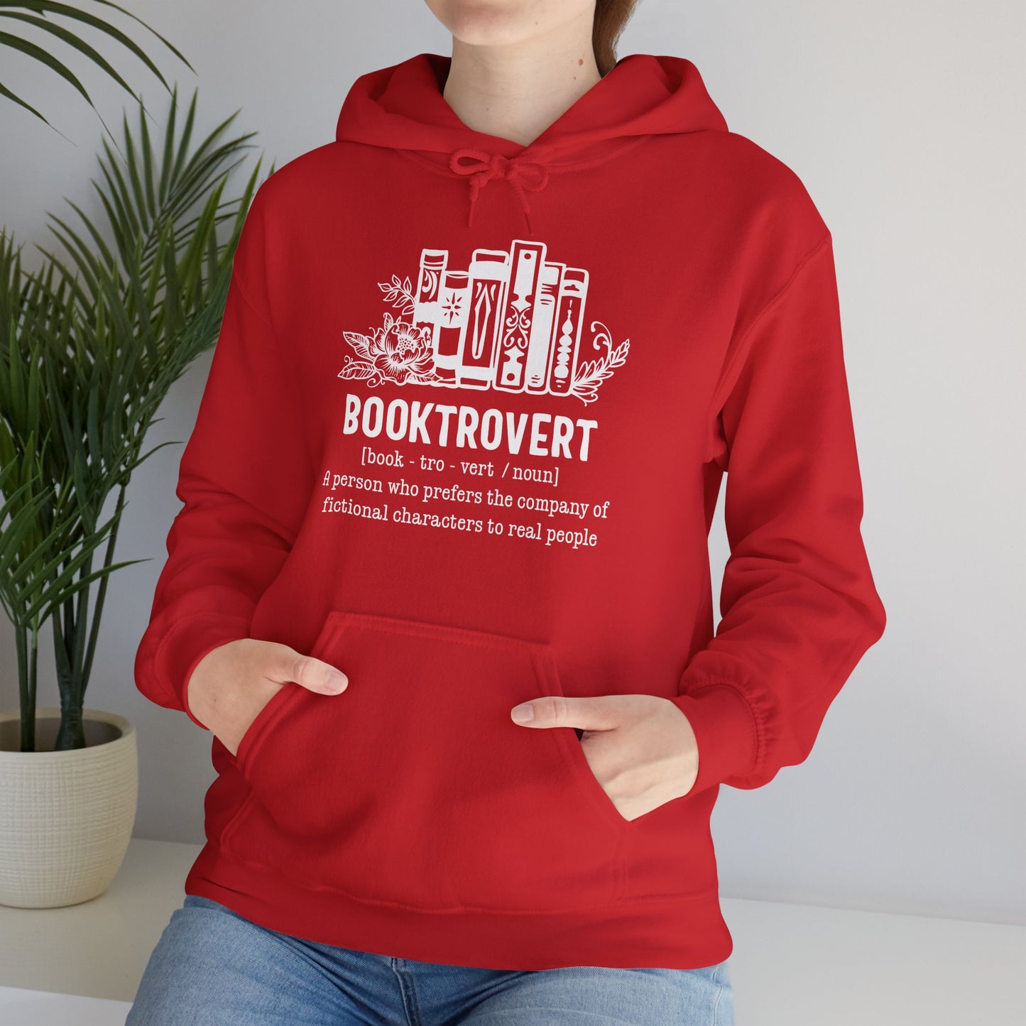 Booktrovert Hooded Sweatshirt - Funny Book Lover Gift - Warm & Cozy