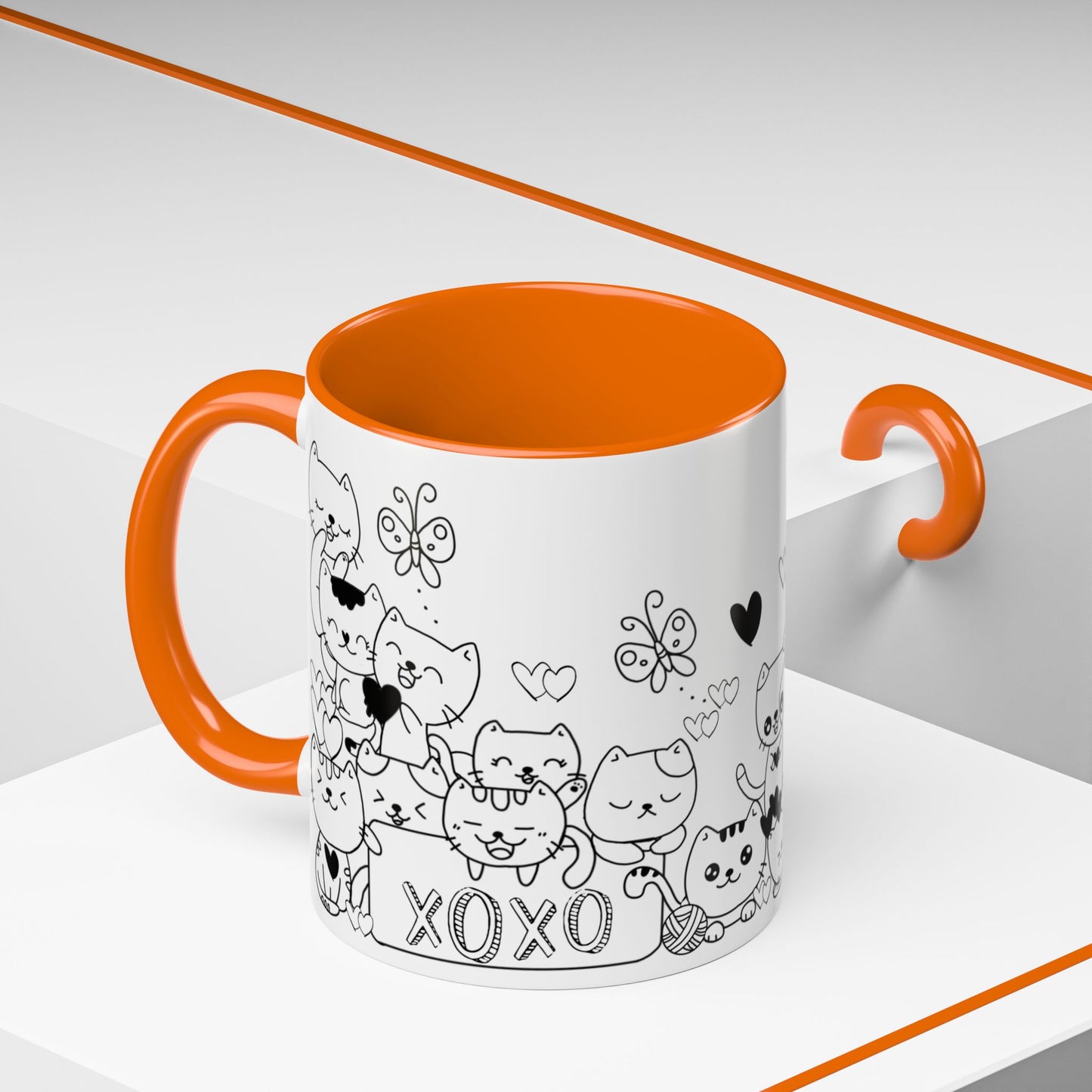 Coffee Mug - Valentine's Day Cat Love Mug for Cat Lovers
