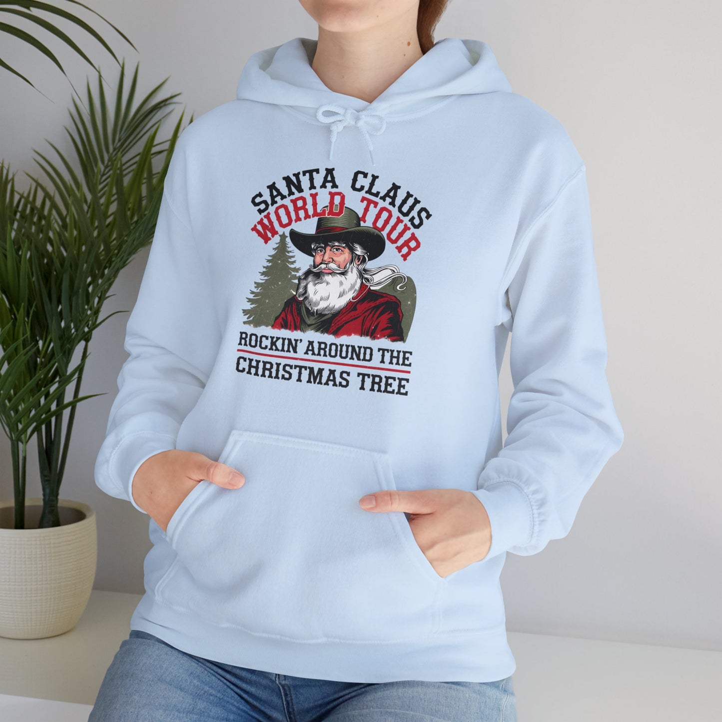 Santa Claus World Tour Unisex Heavy Blend™ Hooded Sweatshirt - sizes S - 3X - Rocking Around the Christmas Tree