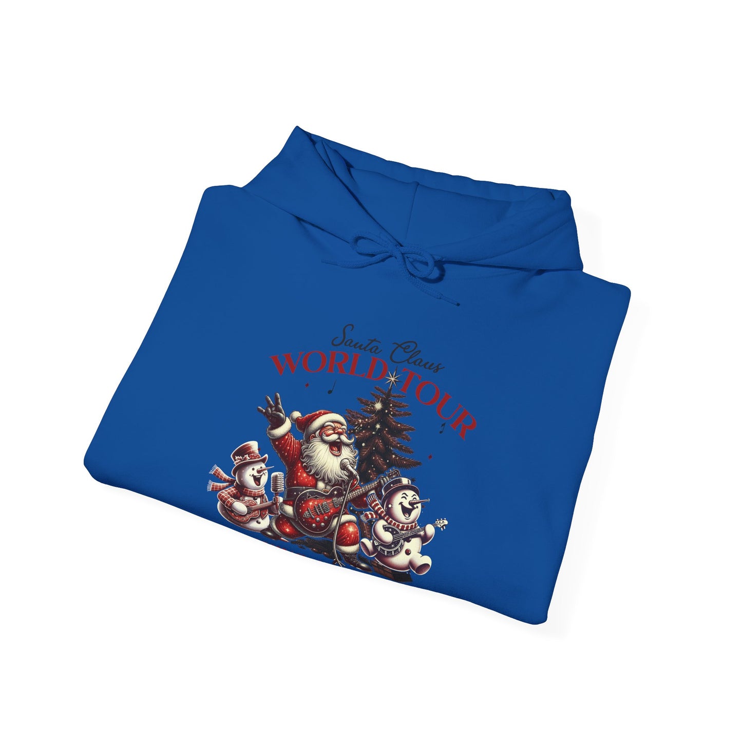 Santa Rocking Around the Christmas Tree Unisex Heavy Blend™ Hooded Sweatshirt - sizes S -3X