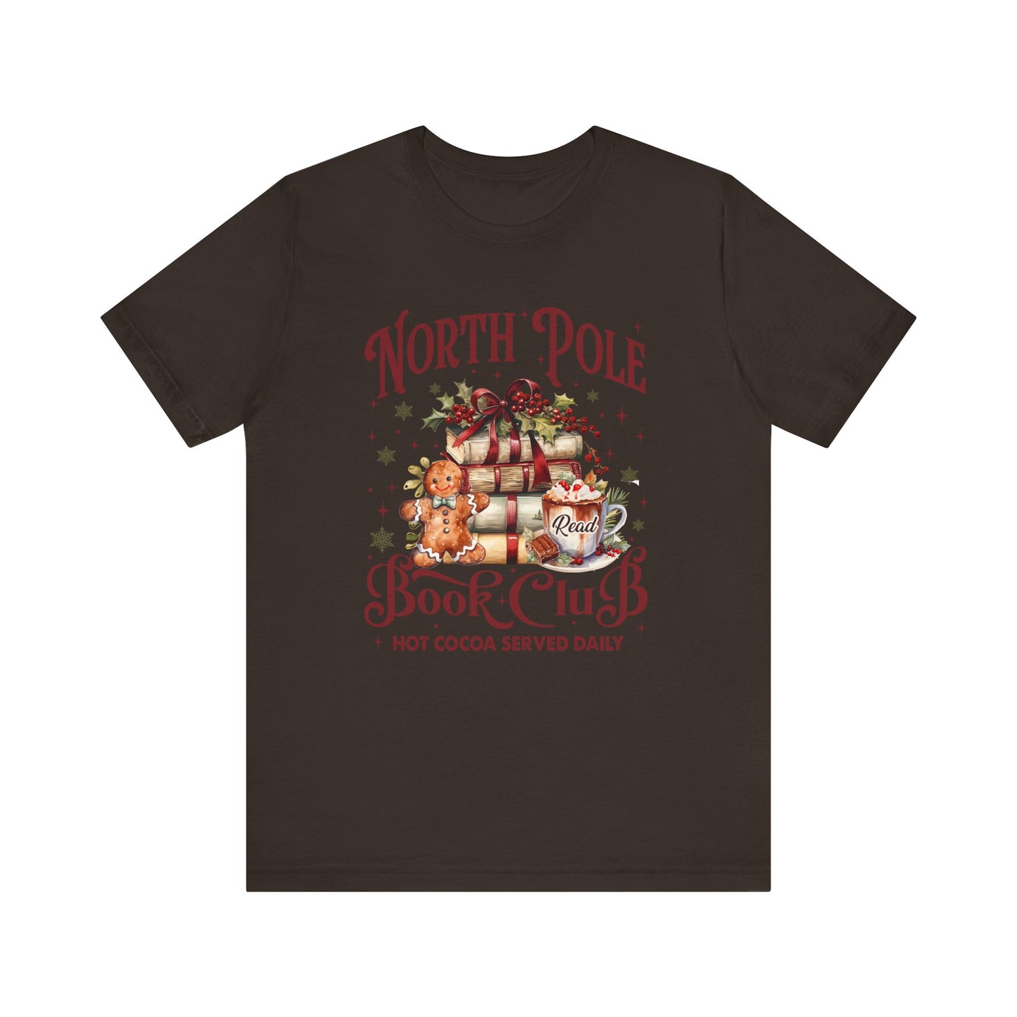 North Pole Book Club Unisex Jersey Short Sleeve Tee - size S - 3X