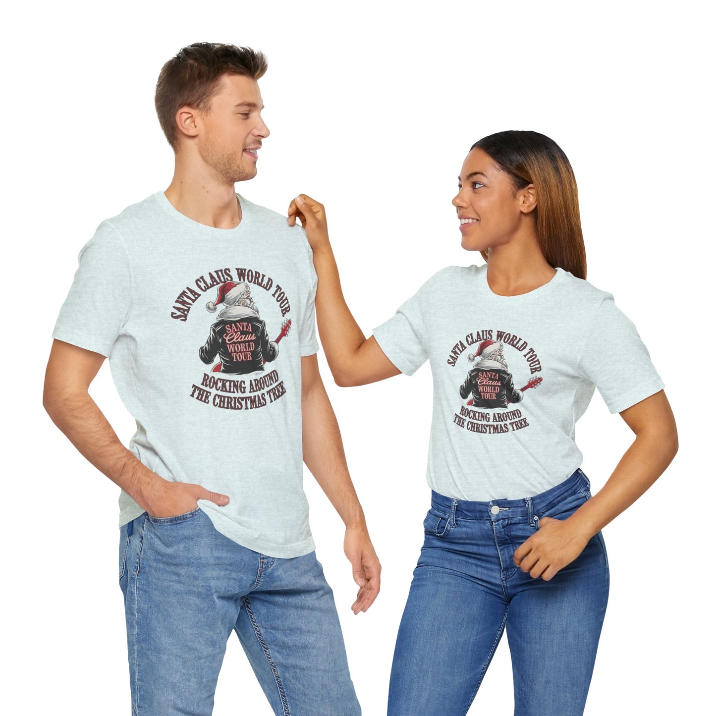 Santa Claus World Tour Tee - Festive Christmas Unisex Jersey Short SleeveT-Shirt - sizes S-3X