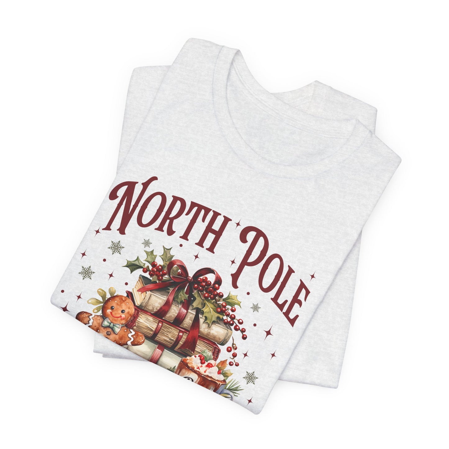 North Pole Book Club Unisex Jersey Short Sleeve Tee - size S - 3X