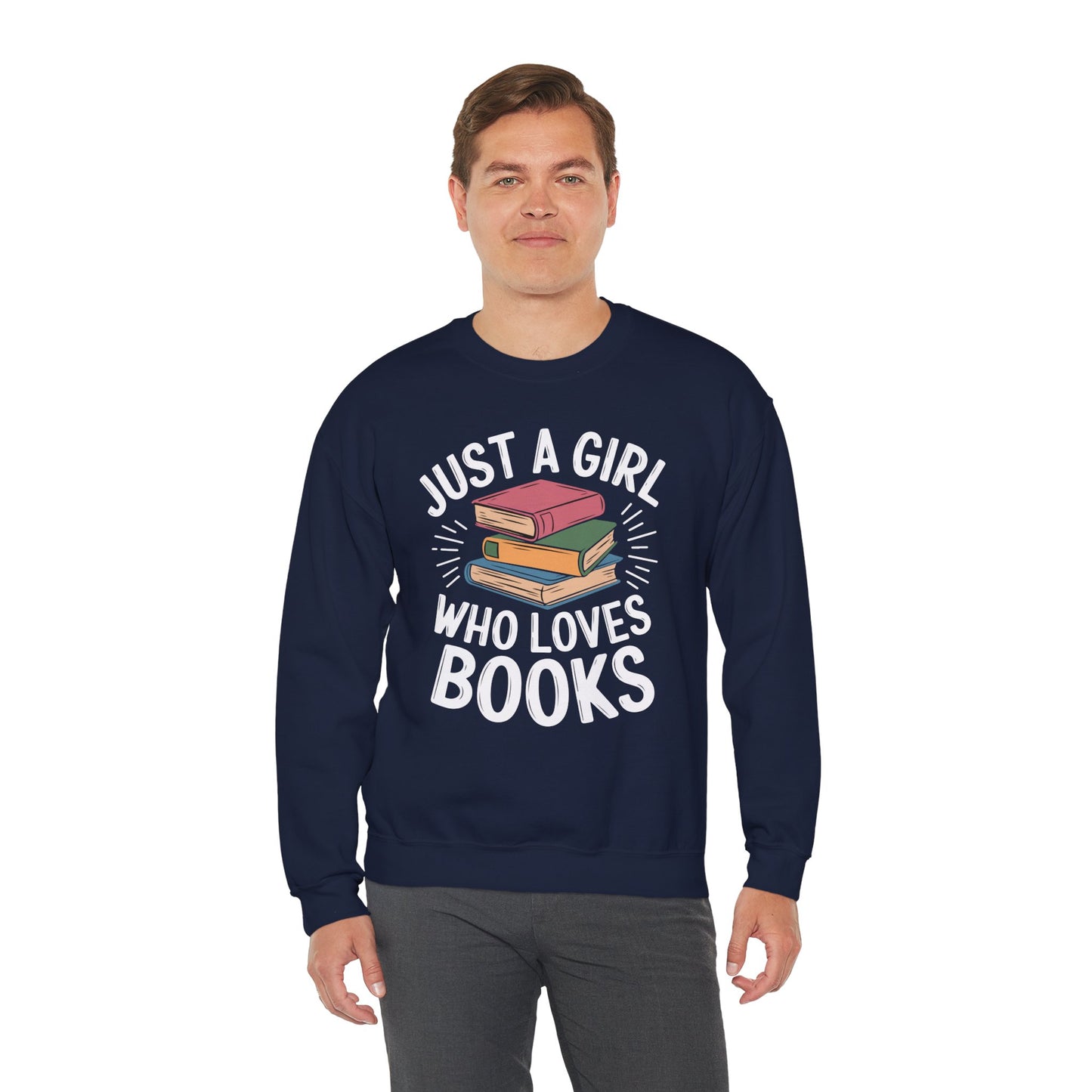 Just a Girl Who Loves Unisex Heavy Blend™ Crewneck Sweatshirt - S - 5X