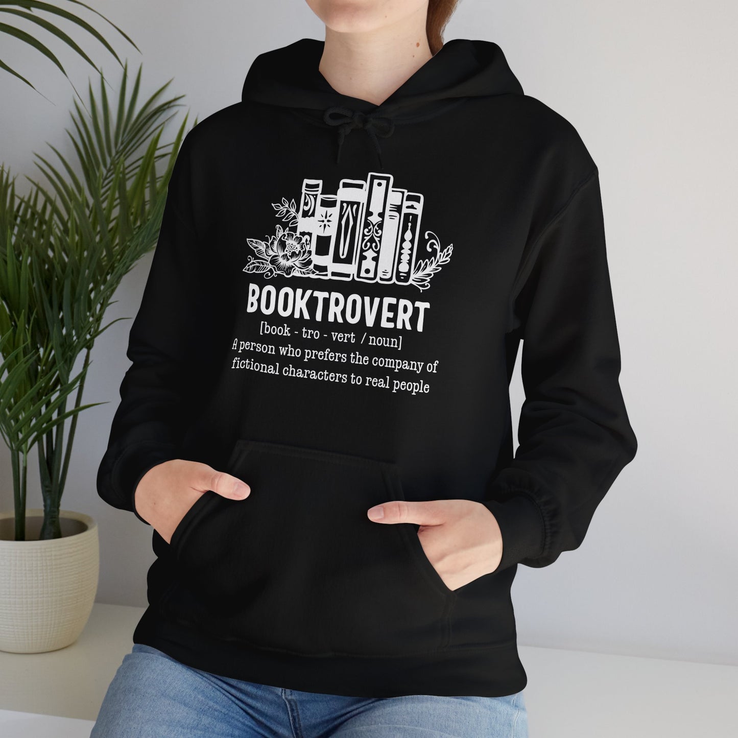 Booktrovert Hooded Sweatshirt - Funny Book Lover Gift - Warm & Cozy