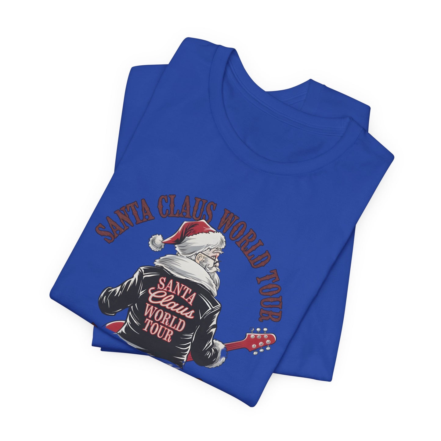 Santa Claus World Tour Tee - Festive Christmas Unisex Jersey Short SleeveT-Shirt - sizes S-3X