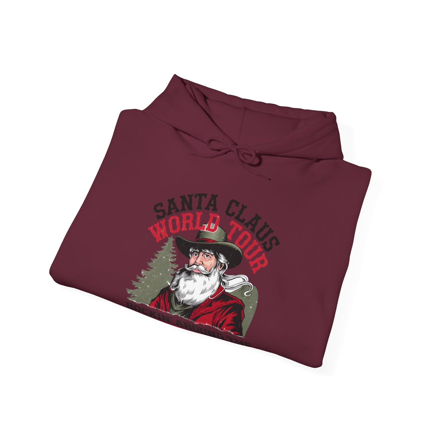 Santa Claus World Tour Unisex Heavy Blend™ Hooded Sweatshirt - sizes S - 3X - Rocking Around the Christmas Tree