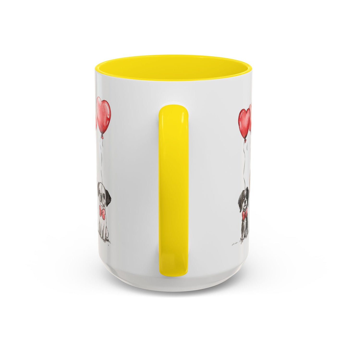 Coffee Mug - Puppy Love Valentine's Day, Cute Dogs and Heart Balloons, 11oz and 15oz, Ceramic