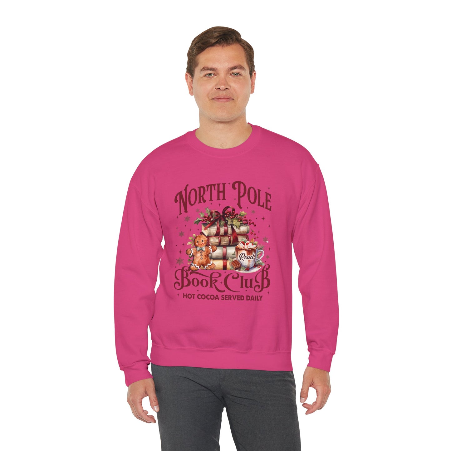 North Pole Book Club Unisex Heavy Blend™ Crewneck Sweatshirt - size S - 3X