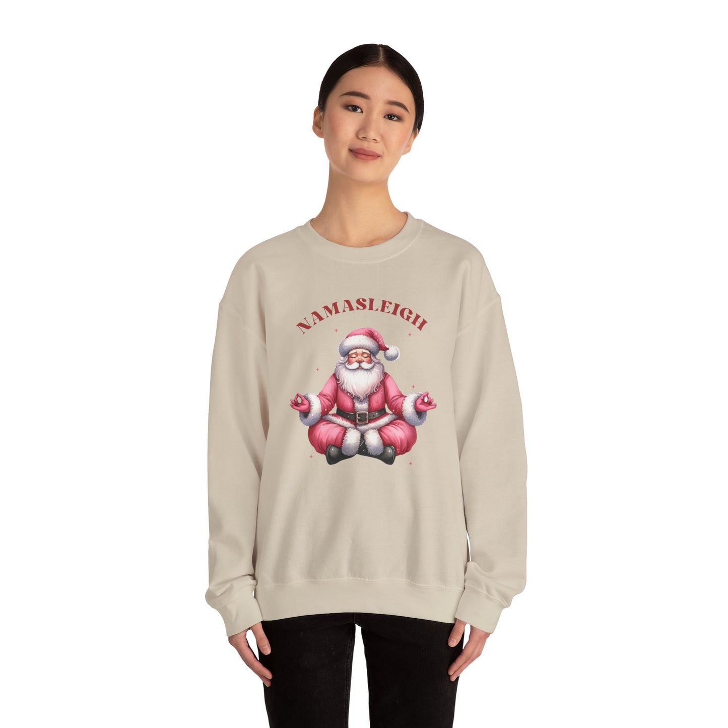 Santa Namasleigh Unisex Heavy Blend™ Crewneck Sweatshirt - size S - 3X
