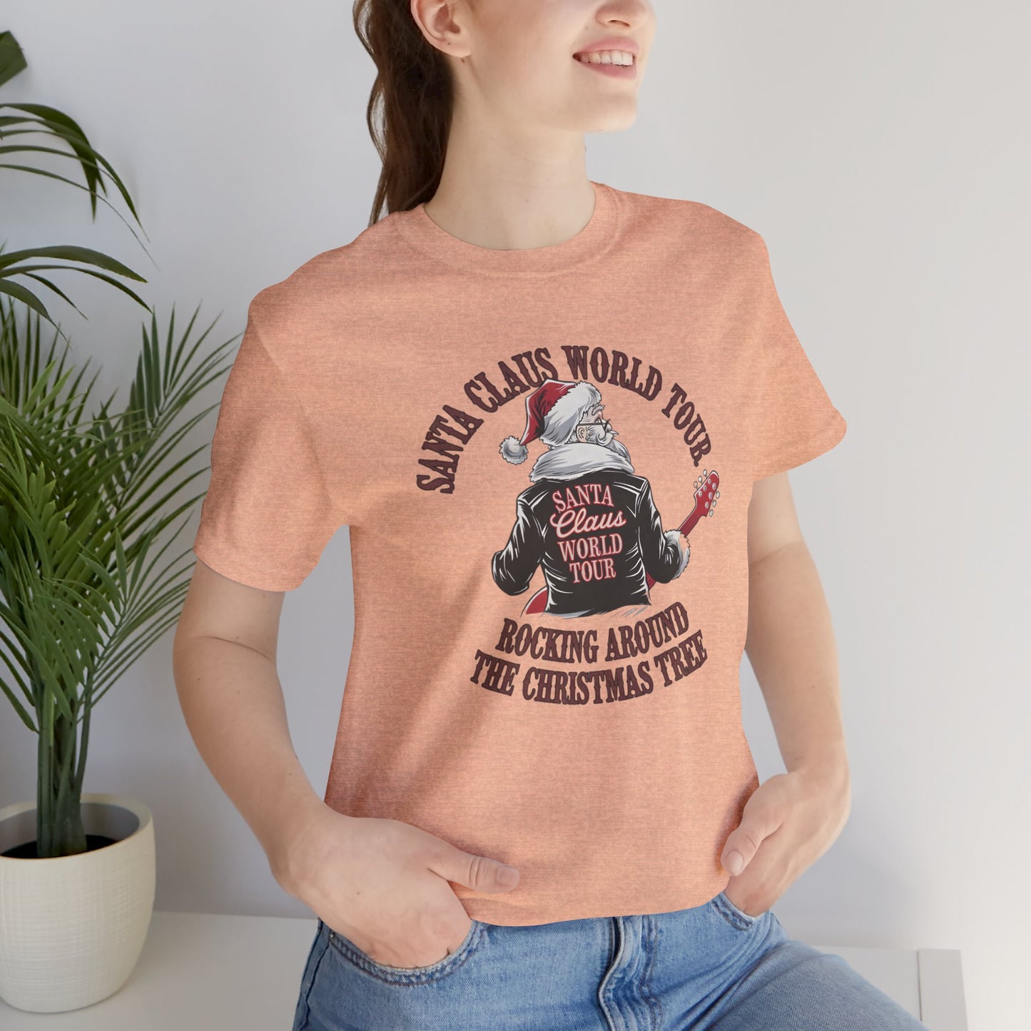 Santa Claus World Tour Tee - Festive Christmas Unisex Jersey Short SleeveT-Shirt - sizes S-3X