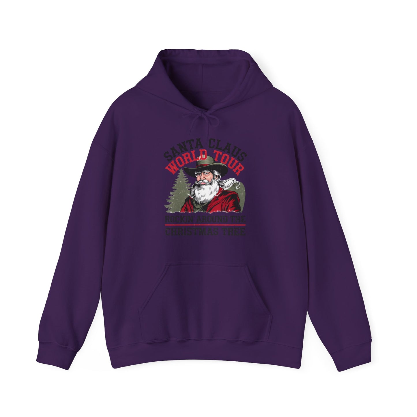 Santa Claus World Tour Unisex Heavy Blend™ Hooded Sweatshirt - sizes S - 3X - Rocking Around the Christmas Tree
