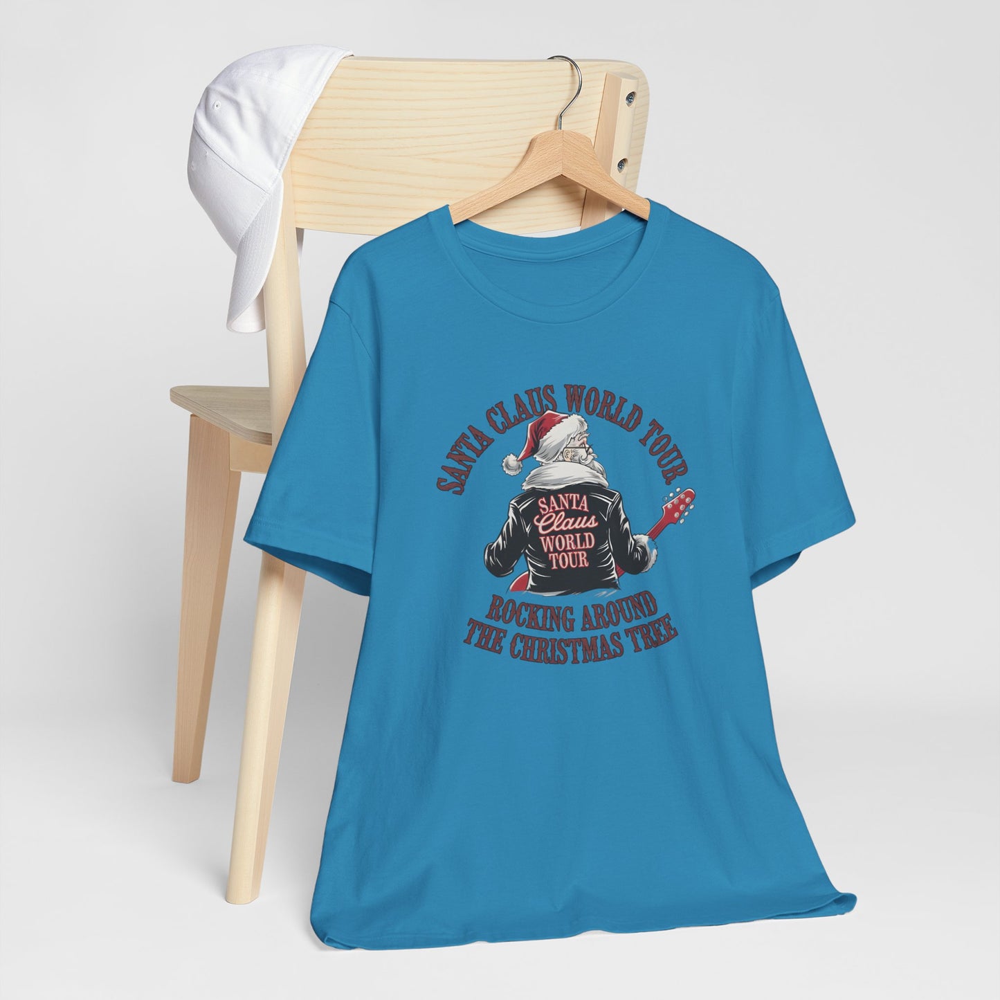Santa Claus World Tour Tee - Festive Christmas Unisex Jersey Short SleeveT-Shirt - sizes S-3X