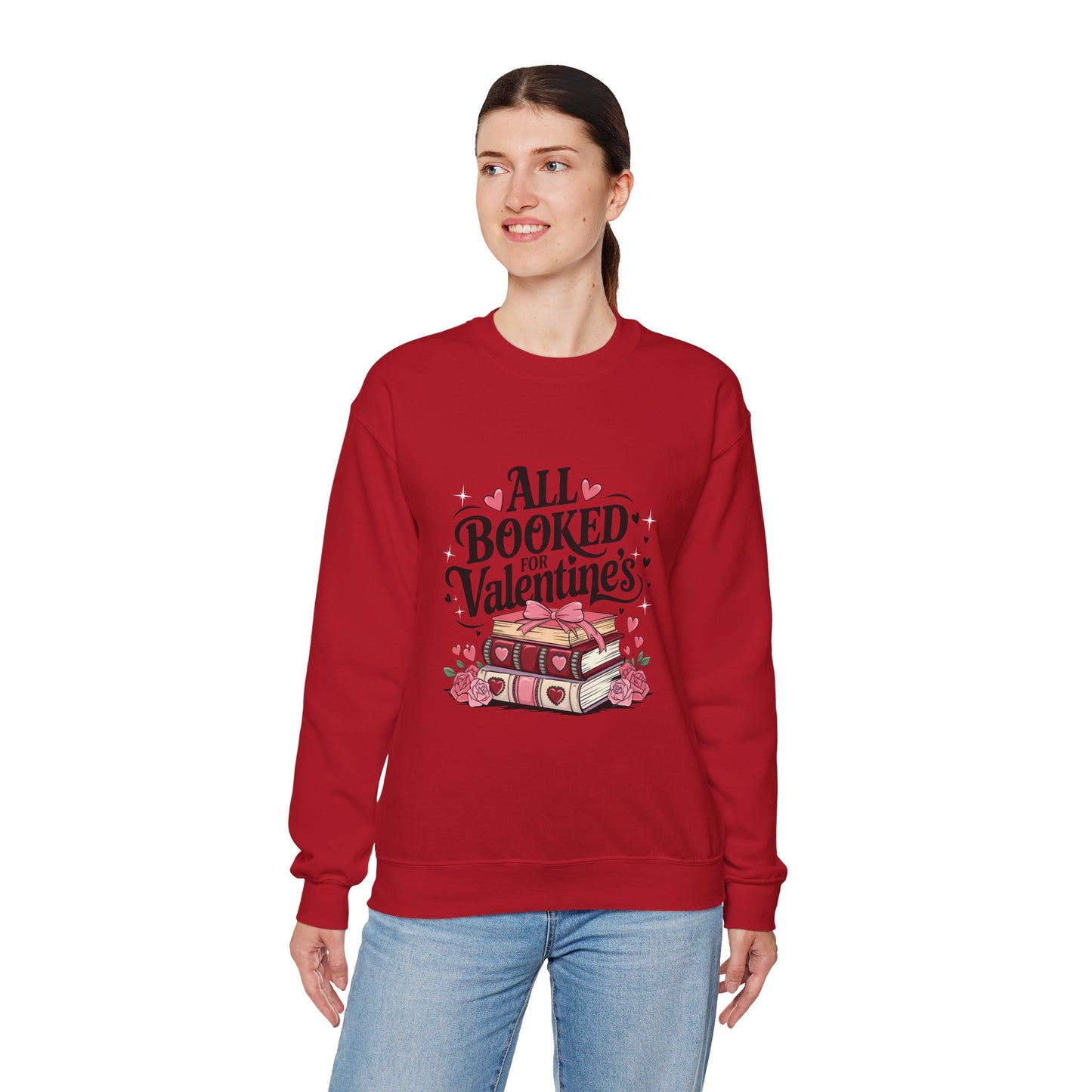 All Booked for Valentine's Day Unisex Heavy Blend Crewneck Sweatshirt