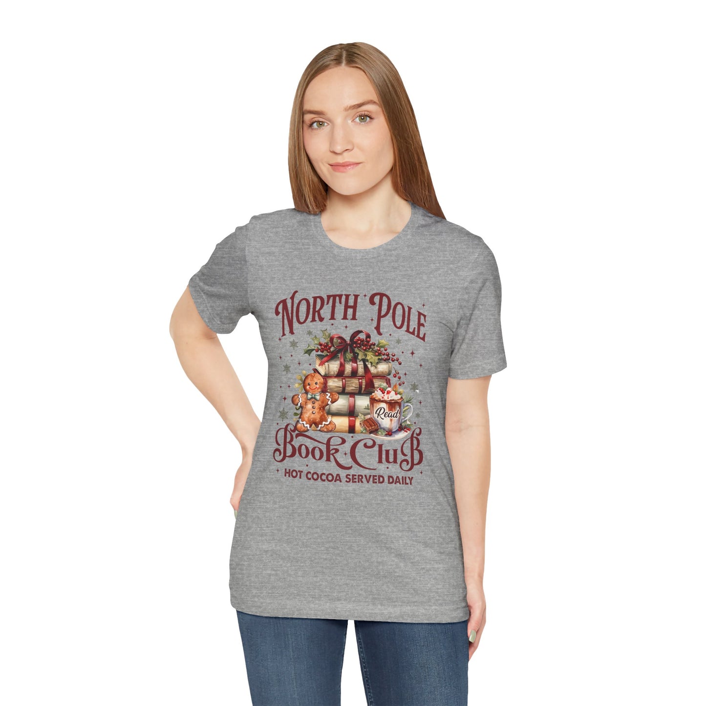 North Pole Book Club Unisex Jersey Short Sleeve Tee - size S - 3X