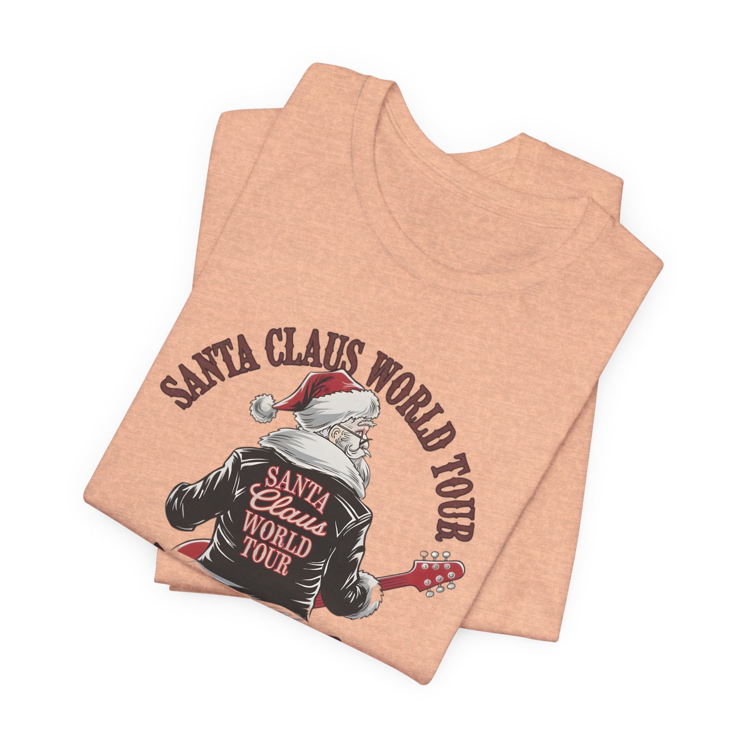Santa Claus World Tour Tee - Festive Christmas Unisex Jersey Short SleeveT-Shirt - sizes S-3X