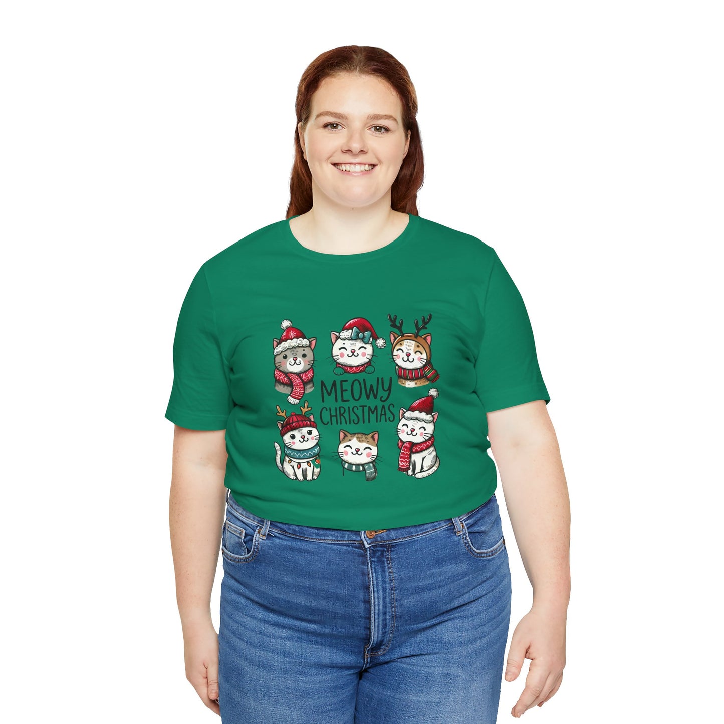 Meowy Christmas Unisex Jersey Short Sleeve Tee - size S - 3X