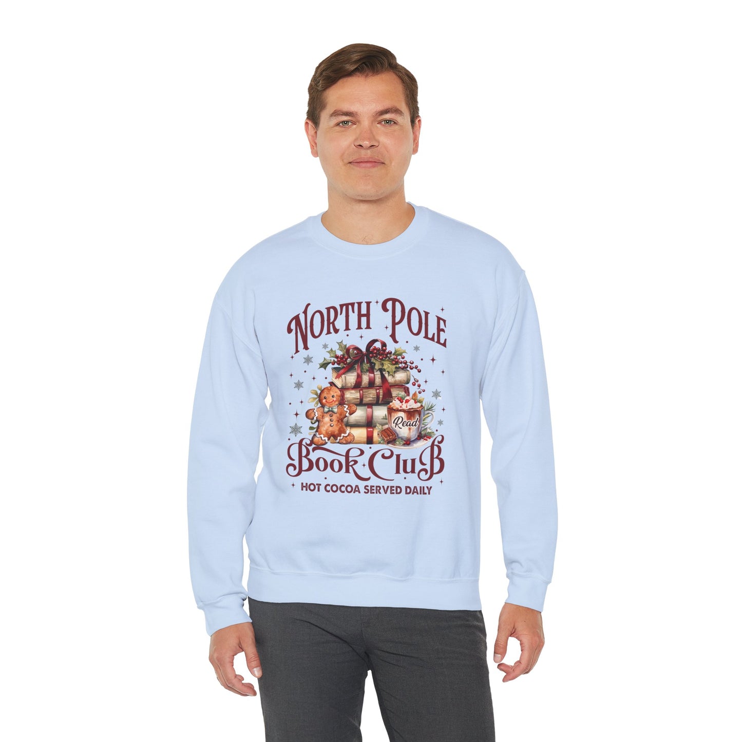 North Pole Book Club Unisex Heavy Blend™ Crewneck Sweatshirt - size S - 3X