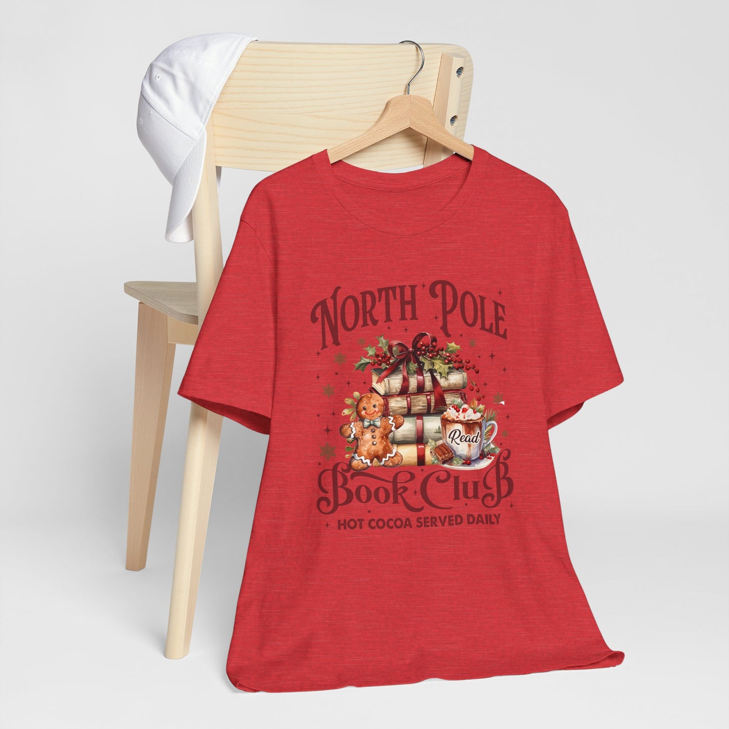 North Pole Book Club Unisex Jersey Short Sleeve Tee - size S - 3X