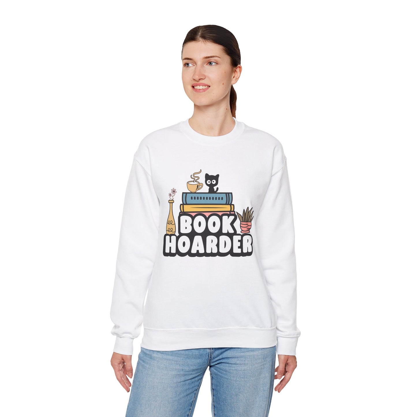 Book Hoarder Unisex Heavy Blend Crewneck Sweatshirt - sizes S-5X