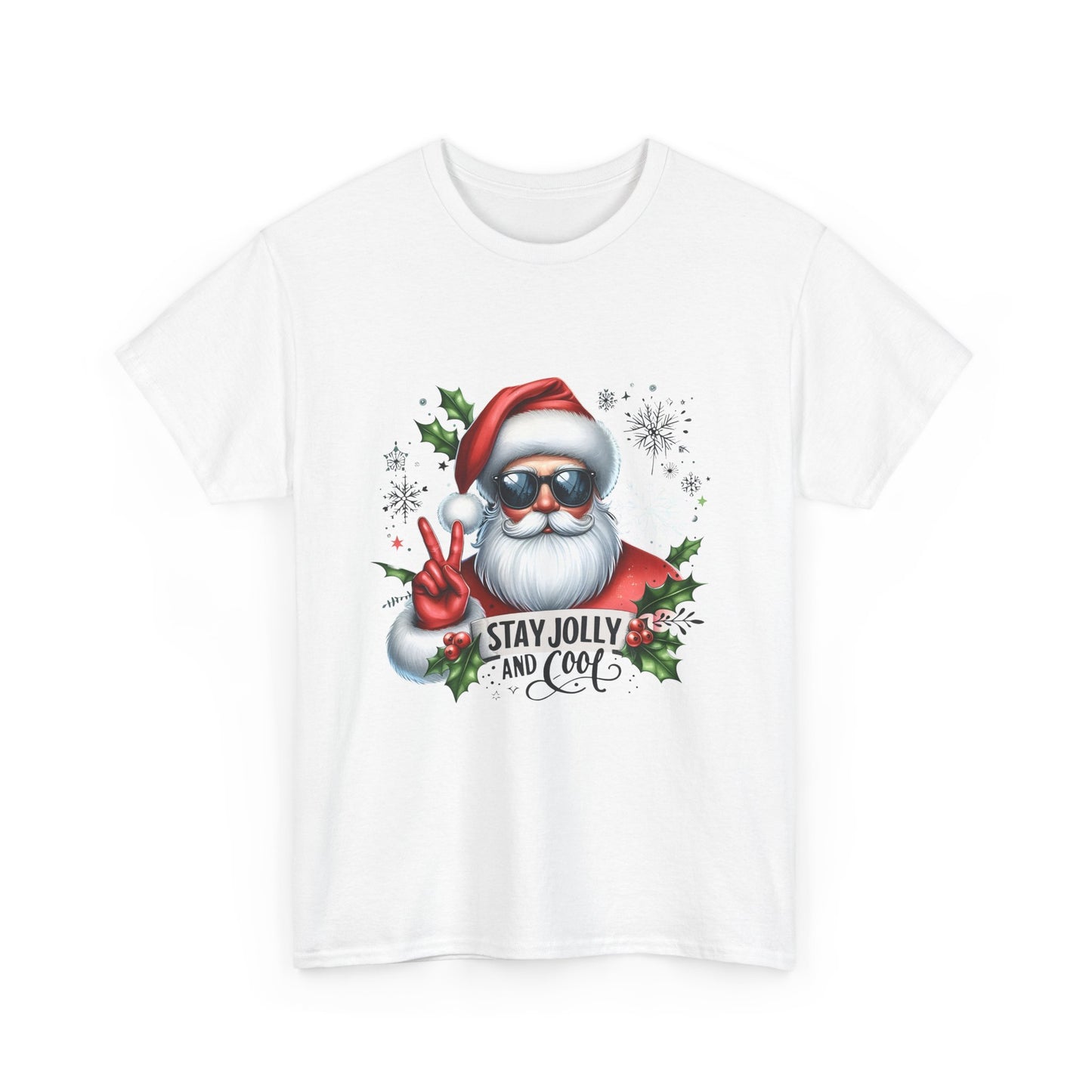 Christmas Tee - Cool Jolly Santa Design - Unisex T-Shirt
