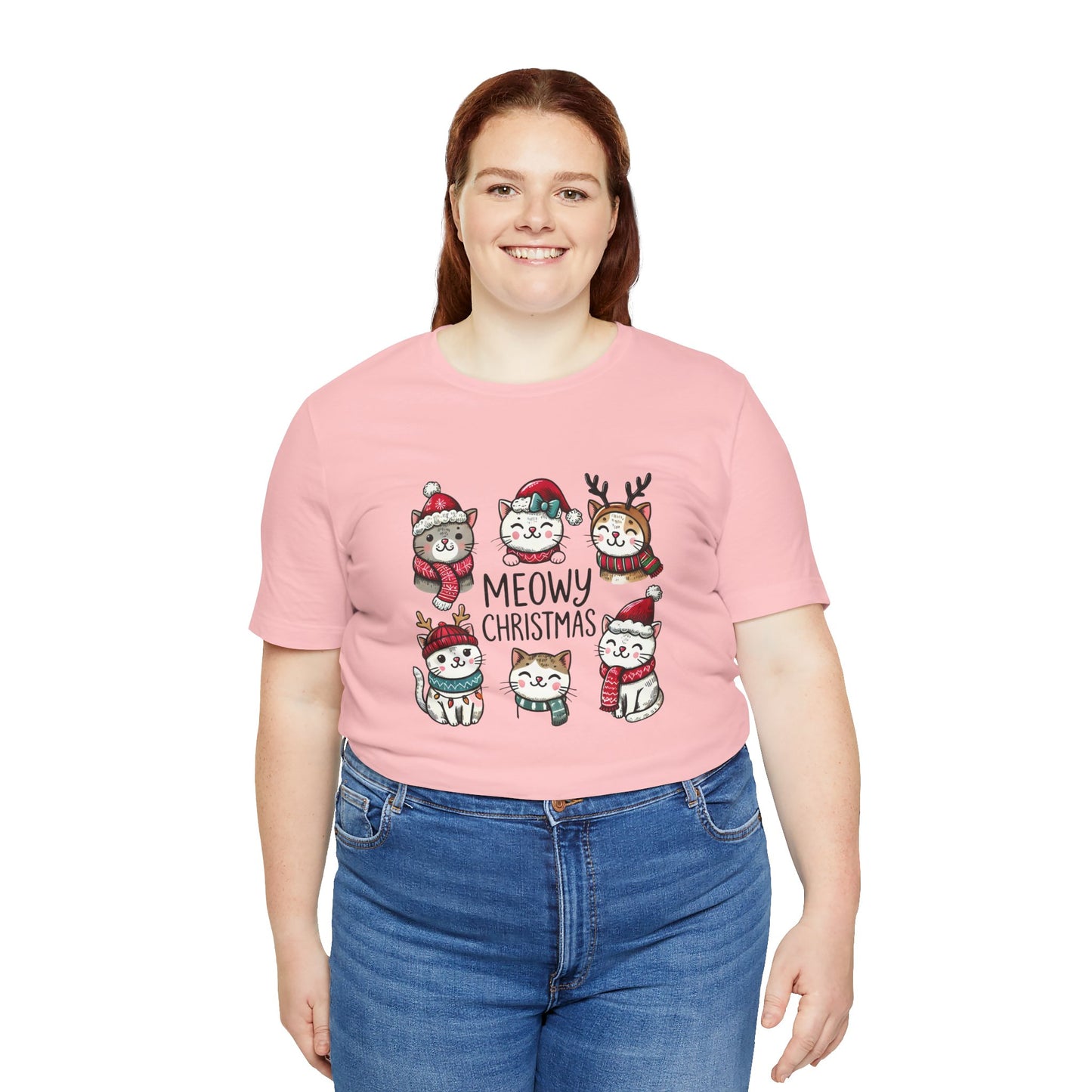 Meowy Christmas Unisex Jersey Short Sleeve Tee - size S - 3X