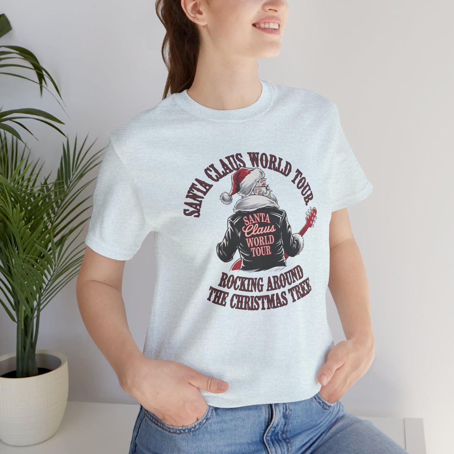 Santa Claus World Tour Tee - Festive Christmas Unisex Jersey Short SleeveT-Shirt - sizes S-3X
