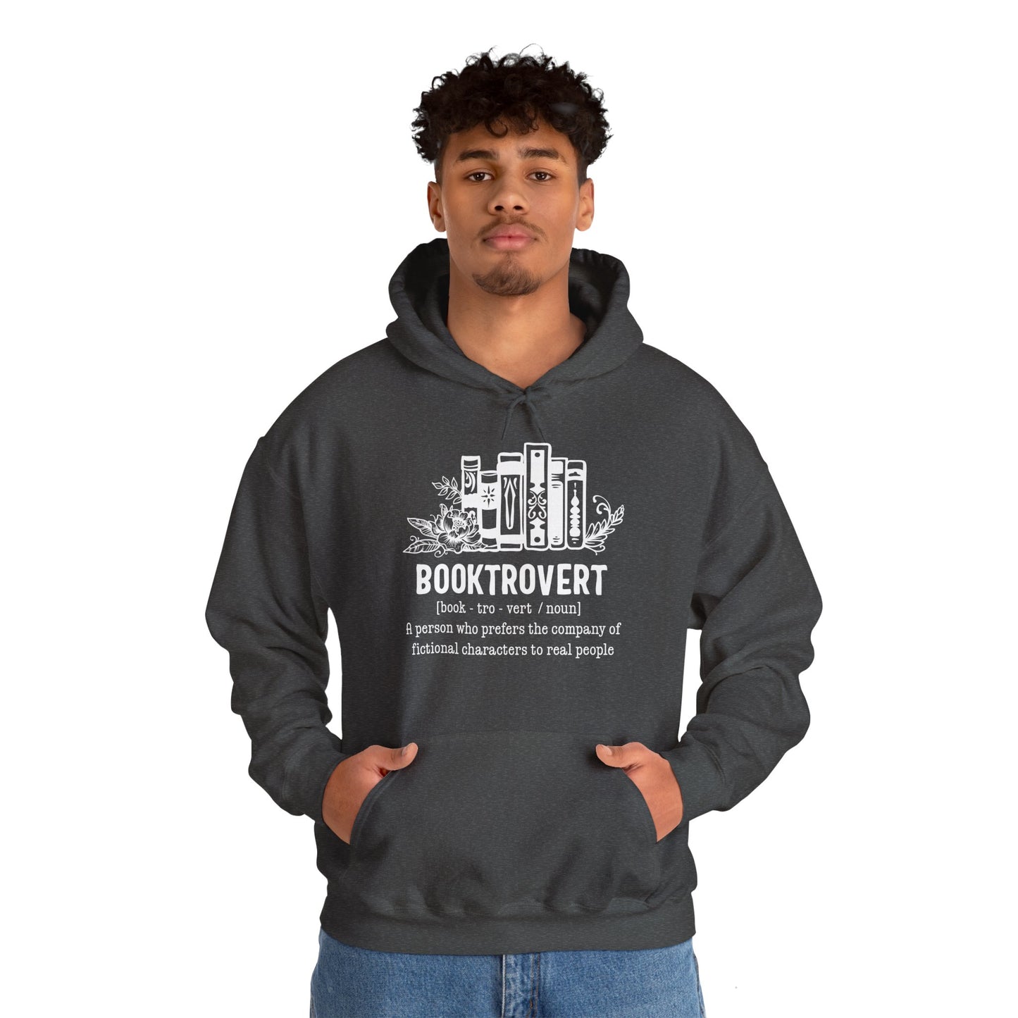 Booktrovert Hooded Sweatshirt - Funny Book Lover Gift - Warm & Cozy