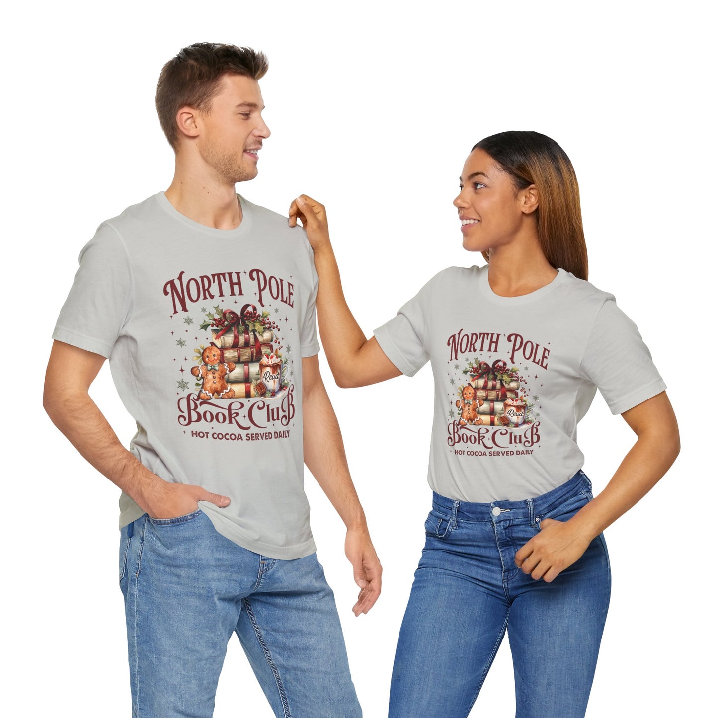 North Pole Book Club Unisex Jersey Short Sleeve Tee - size S - 3X