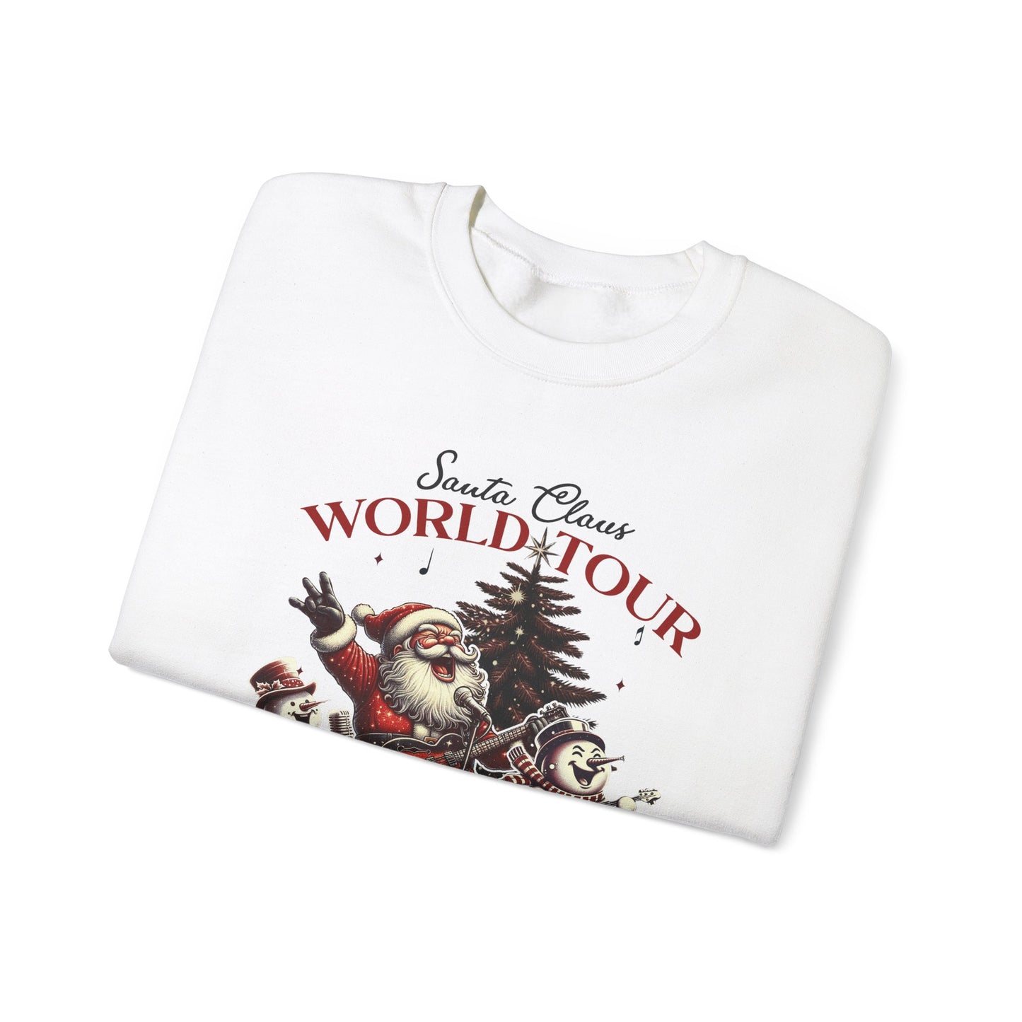 Santa Rocking Around the Christmas Tree Unisex Heavy Blend™ Crewneck Sweatshirt - Size S - 5X