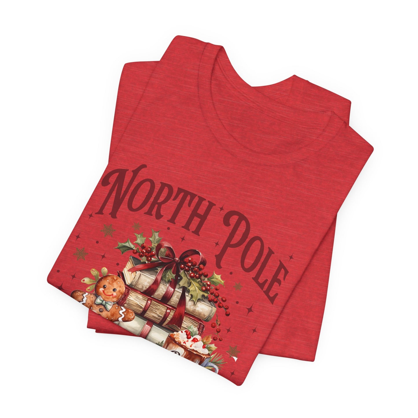 North Pole Book Club Unisex Jersey Short Sleeve Tee - size S - 3X