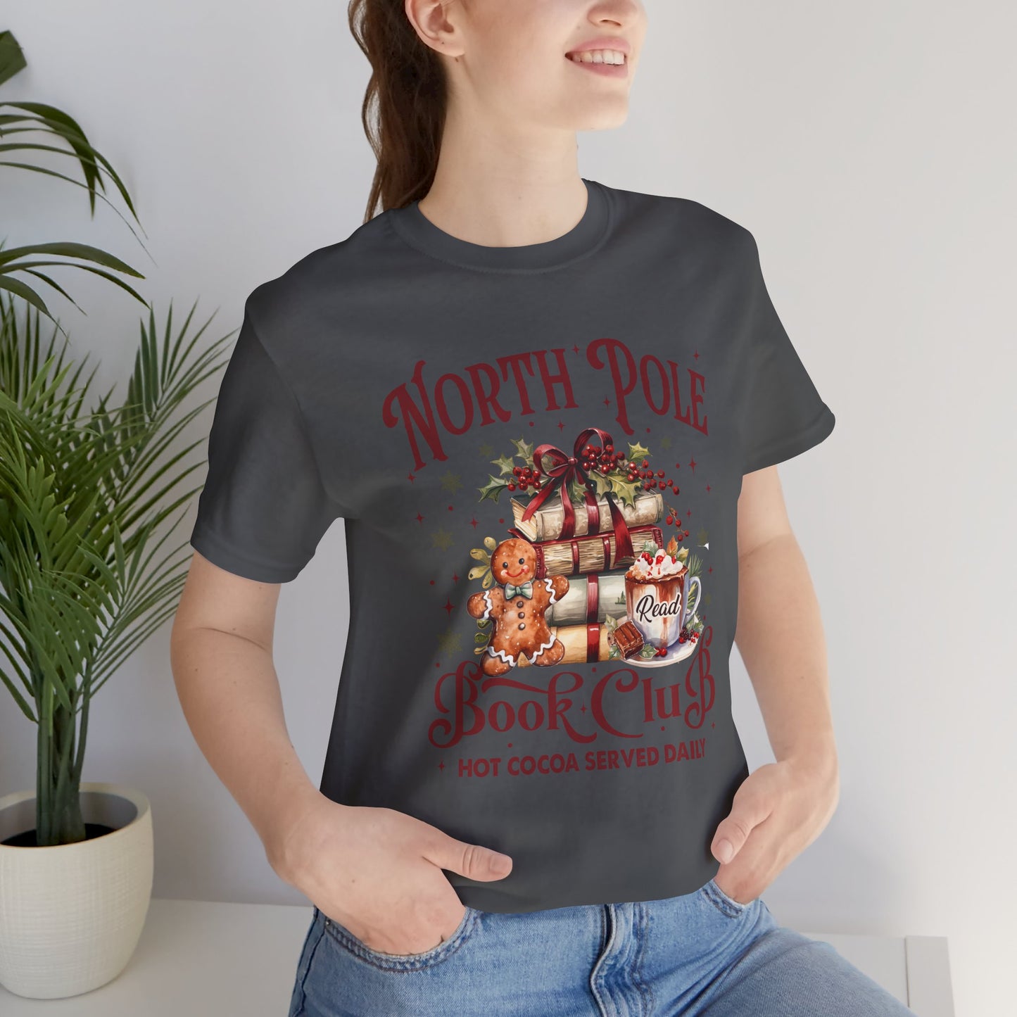 North Pole Book Club Unisex Jersey Short Sleeve Tee - size S - 3X