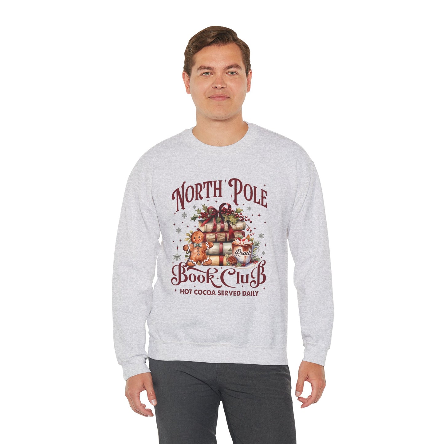 North Pole Book Club Unisex Heavy Blend™ Crewneck Sweatshirt - size S - 3X