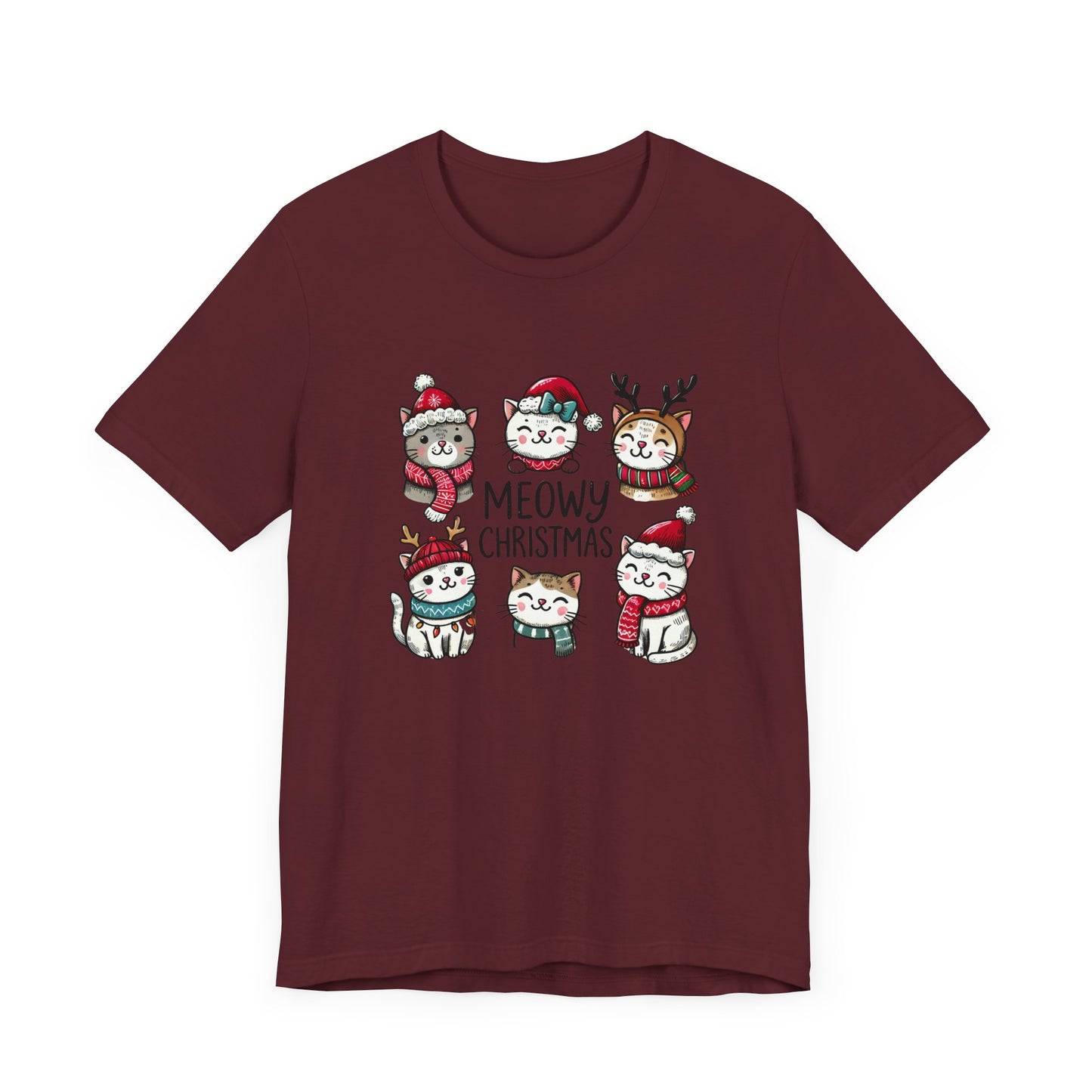Meowy Christmas Unisex Jersey Short Sleeve Tee - size S - 3X