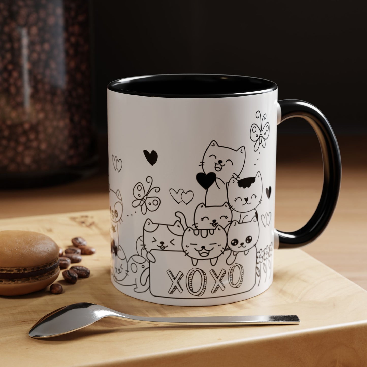 Coffee Mug - Valentine's Day Cat Love Mug for Cat Lovers