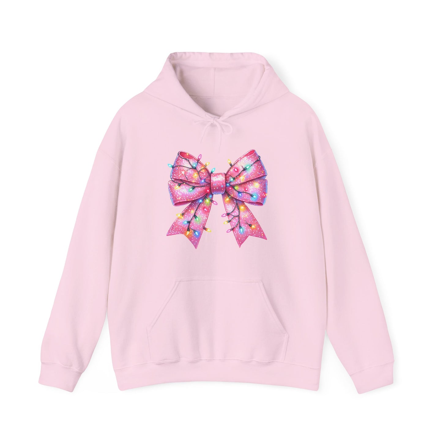 Big Pink Christmas Bow Unisex Heavy Blend™ Hooded Sweatshirt - sizes S - 3X