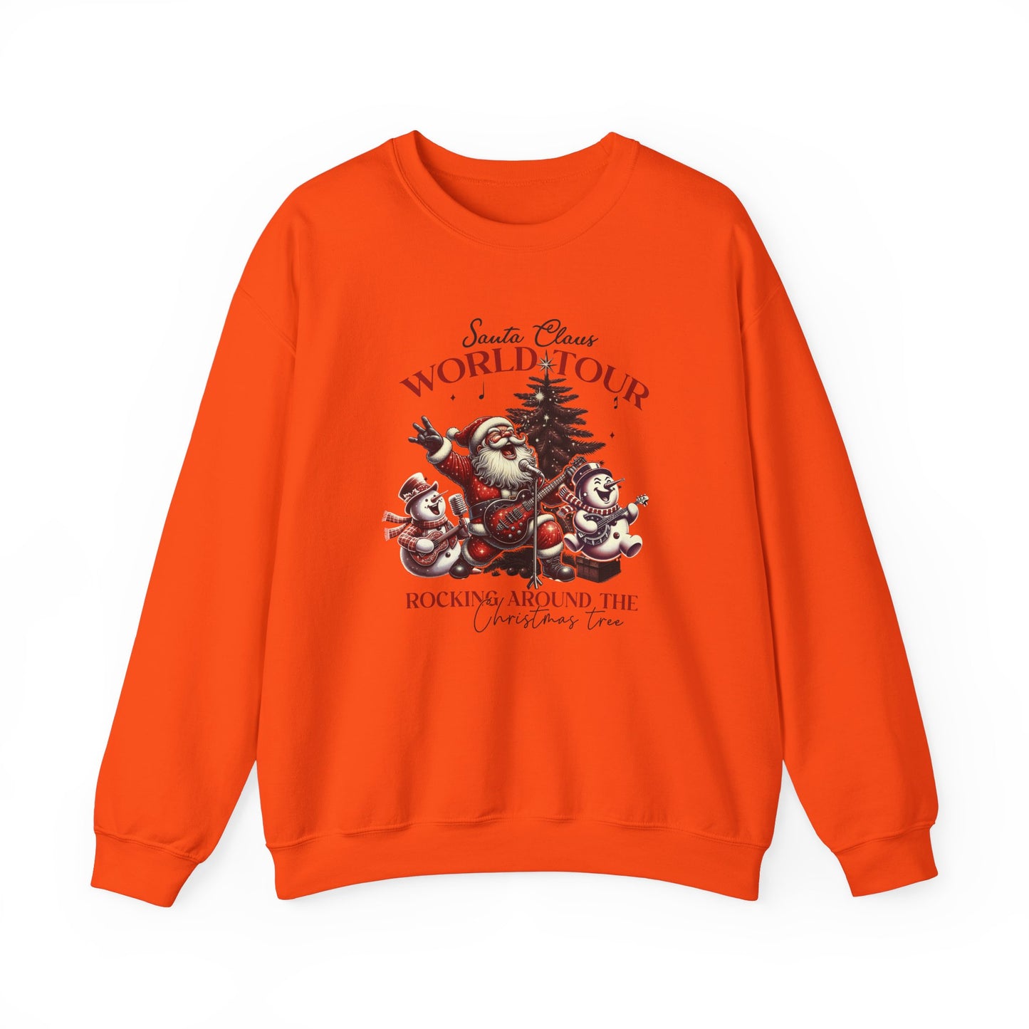 Santa Rocking Around the Christmas Tree Unisex Heavy Blend™ Crewneck Sweatshirt - size S - 3X