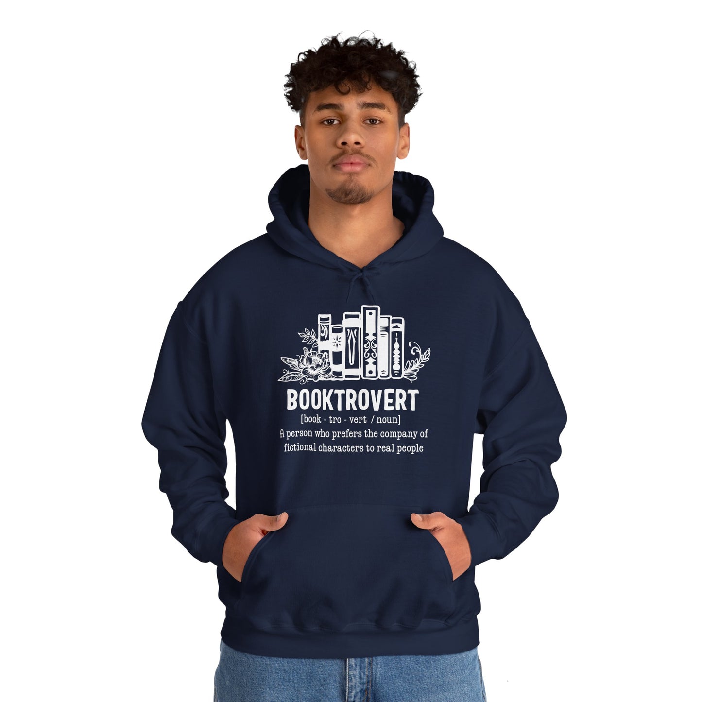Booktrovert Hooded Sweatshirt - Funny Book Lover Gift - Warm & Cozy