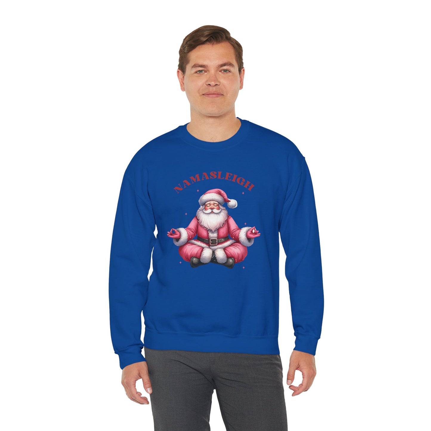 Santa Namasleigh Unisex Heavy Blend™ Crewneck Sweatshirt - size S - 3X