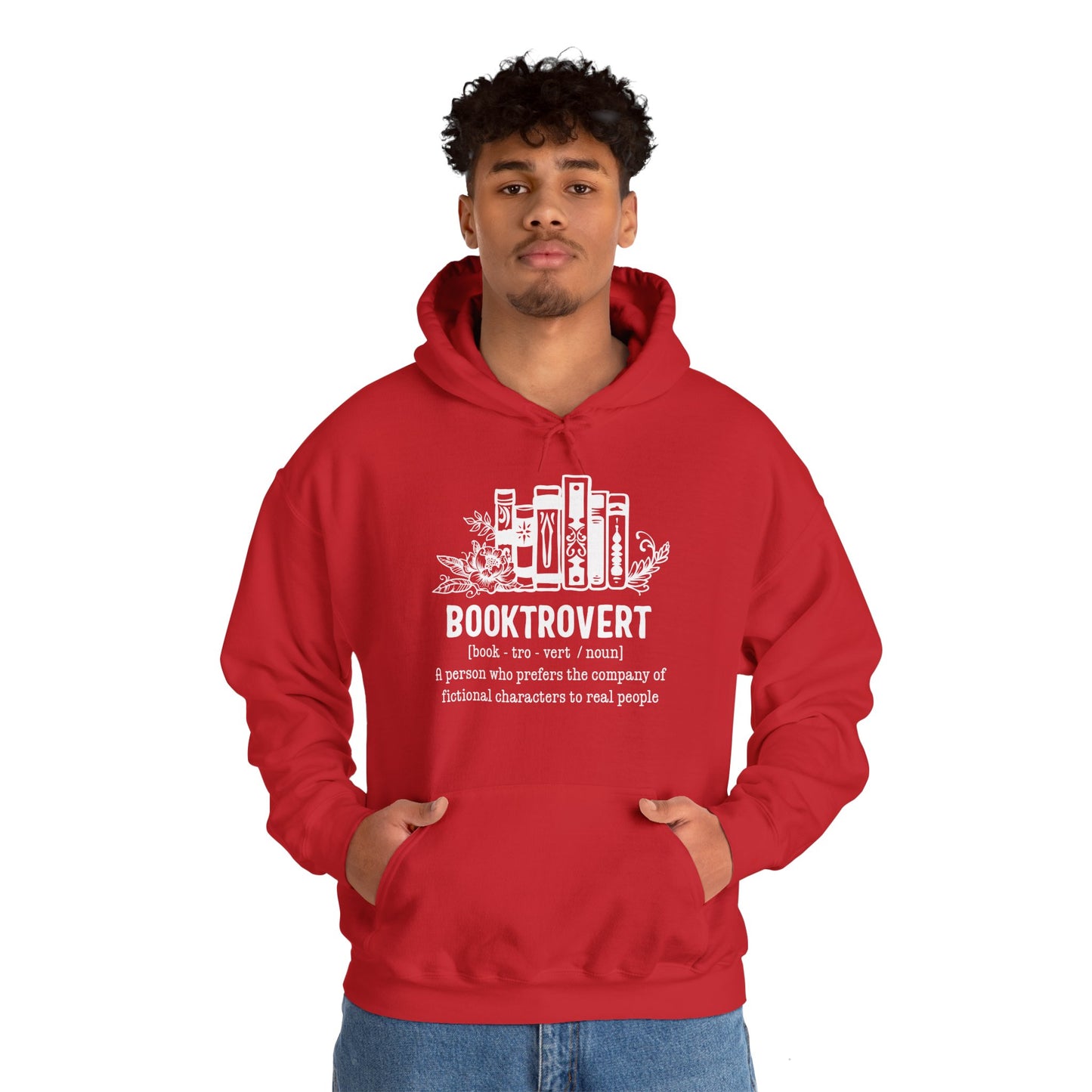 Booktrovert Hooded Sweatshirt - Funny Book Lover Gift - Warm & Cozy