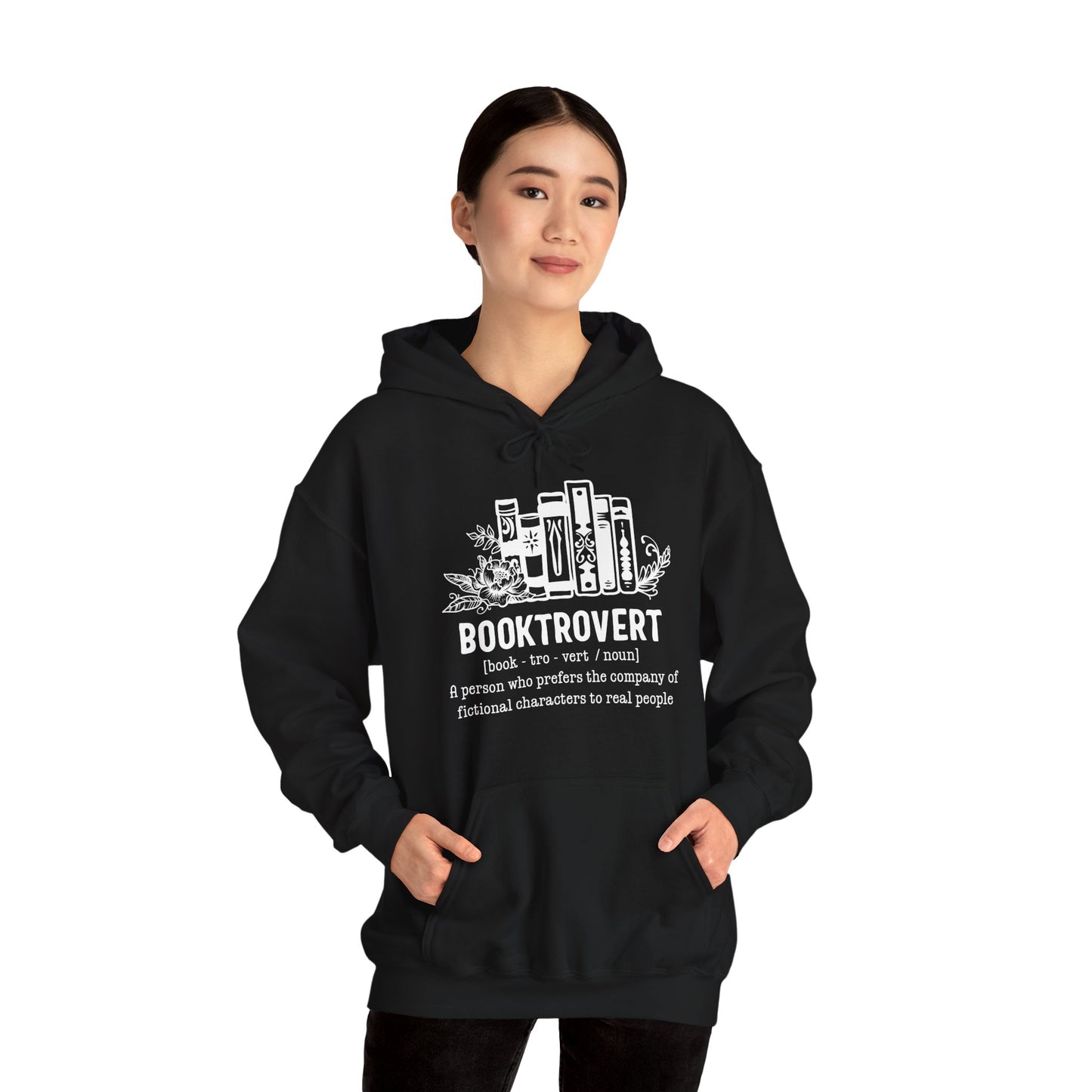 Booktrovert Hooded Sweatshirt - Funny Book Lover Gift - Warm & Cozy