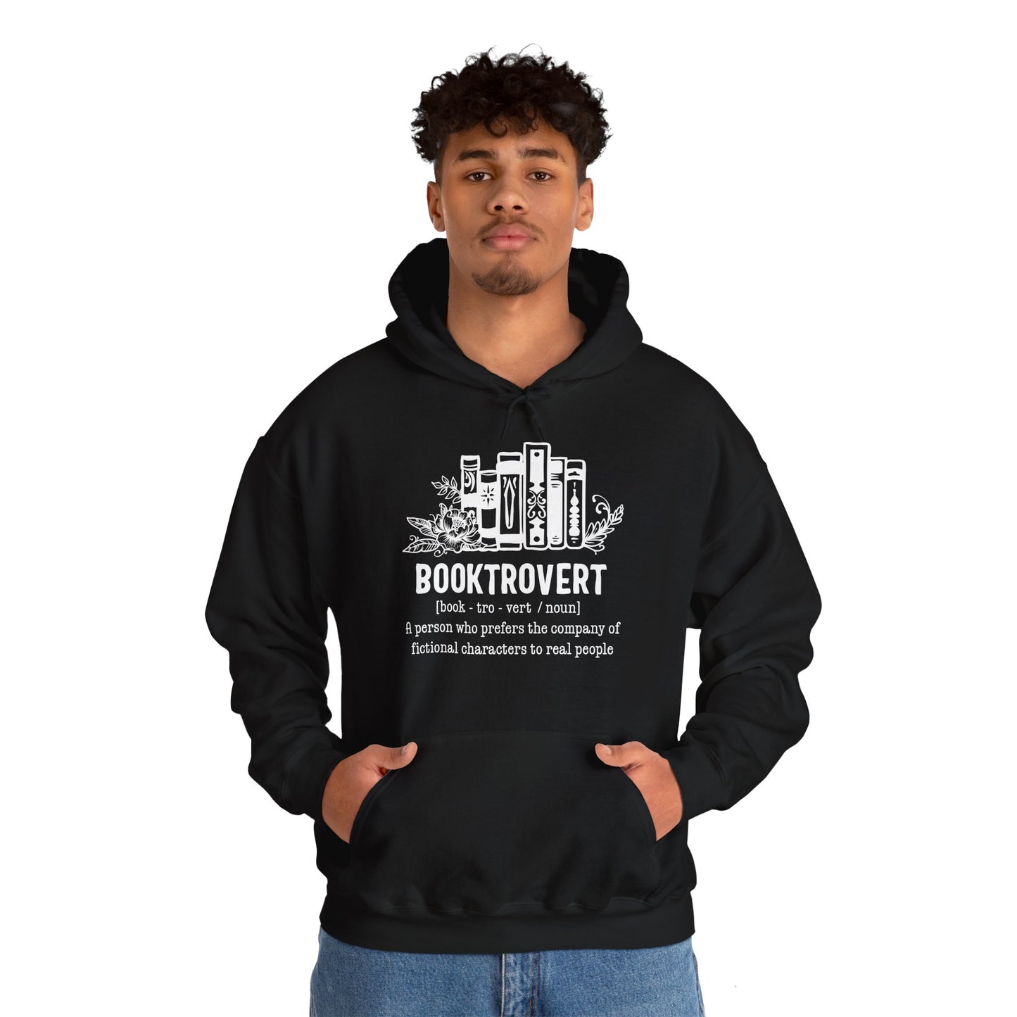 Booktrovert Hooded Sweatshirt - Funny Book Lover Gift - Warm & Cozy