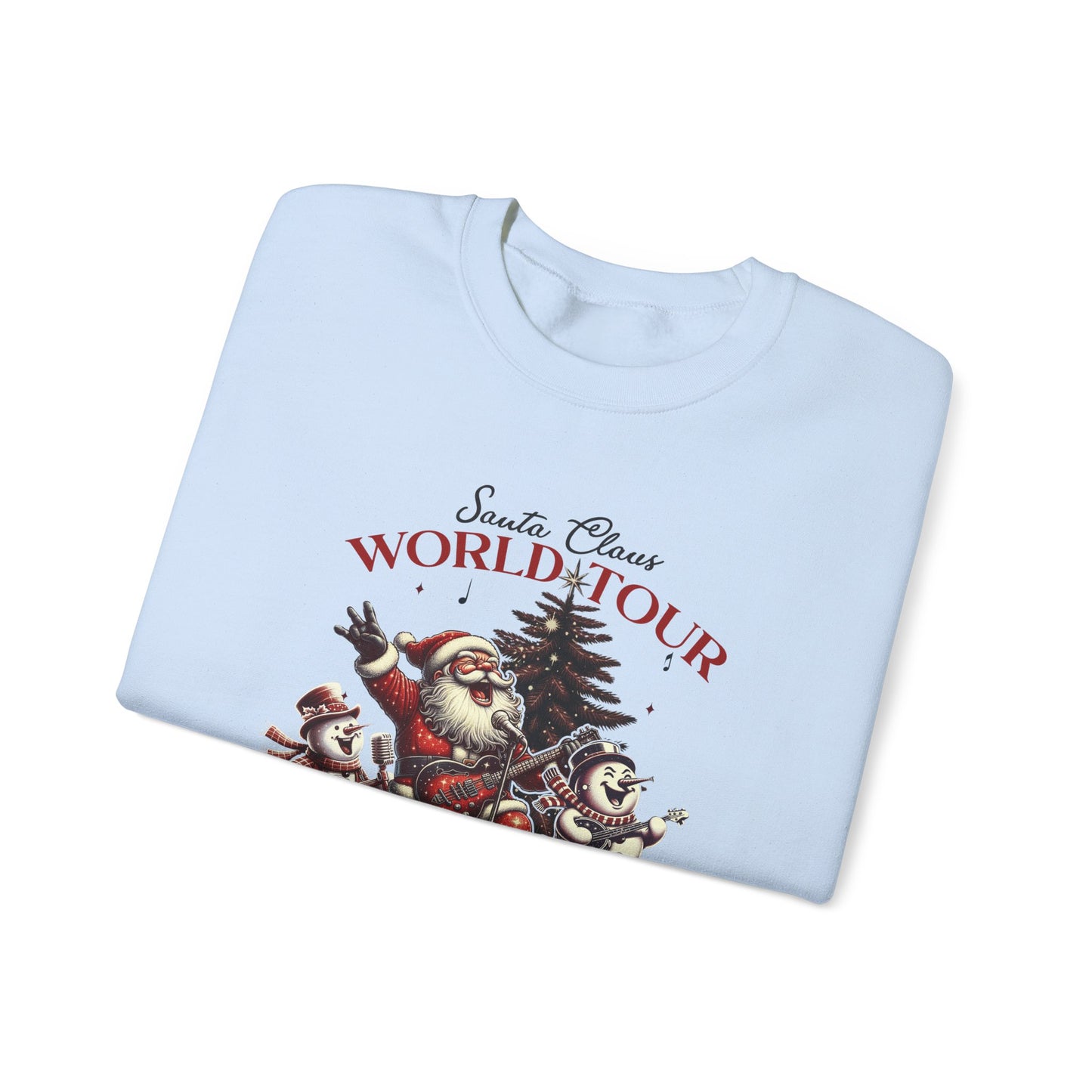 Santa Rocking Around the Christmas Tree Unisex Heavy Blend™ Crewneck Sweatshirt - size S - 3X